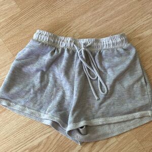 Casual Heather Grey Cotton Shorts
